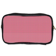 Red Gingham Check Toiletries Bag (two Sides) by artworkshop