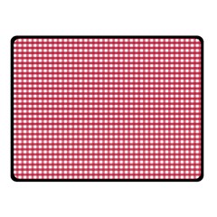 Red Gingham Check Fleece Blanket (small) by artworkshop