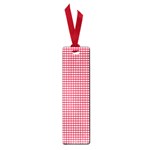 Red Gingham Check Small Book Marks Front