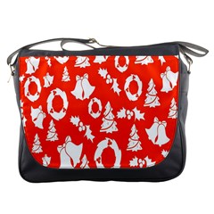 Orange  Card Christmas December Messenger Bag by artworkshop