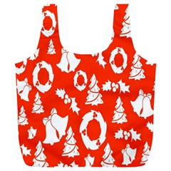 Orange  Card Christmas December Full Print Recycle Bag (xl)
