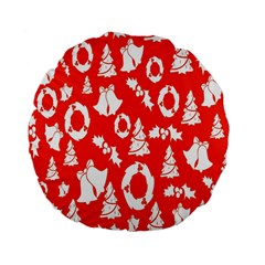 Orange  Card Christmas December Standard 15  Premium Flano Round Cushions by artworkshop