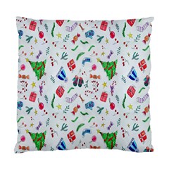 New Year Christmas Winter Watercolor Standard Cushion Case (two Sides) by artworkshop