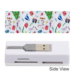 New Year Christmas Winter Watercolor Memory Card Reader (Stick)