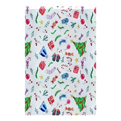 New Year Christmas Winter Watercolor Shower Curtain 48  X 72  (small)  by artworkshop