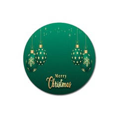 Merry Christmas Holiday Magnet 3  (round) by artworkshop