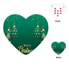 Merry Christmas Holiday Playing Cards Single Design (heart) by artworkshop