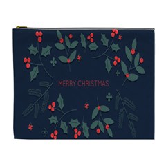 Merry Christmas  Frame Flora Cosmetic Bag (xl) by artworkshop