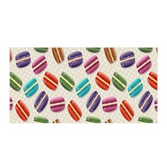 Macaron Macaroon Stylized Macaron Design Repetition Satin Wrap 35  X 70  by artworkshop