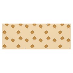 Gingerbread Star Banner And Sign 8  X 3  by artworkshop