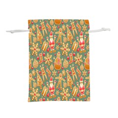Gingerbread Christmas Decorative Lightweight Drawstring Pouch (l) by artworkshop