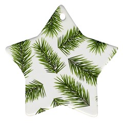 Fir Branch Pattern Christmas Decorative Ornament (star)