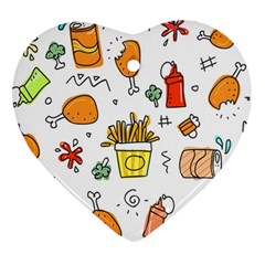 Cute Sketch  Fun Funny Collection Ornament (heart) by artworkshop