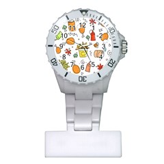 Cute Sketch  Fun Funny Collection Plastic Nurses Watch by artworkshop