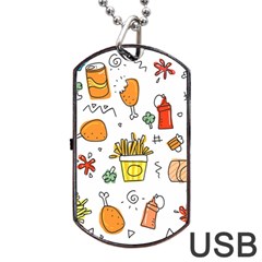 Cute Sketch  Fun Funny Collection Dog Tag Usb Flash (two Sides) by artworkshop