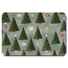 Christmas Trees Pattern Large Doormat  by artworkshop