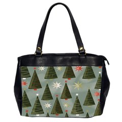 Christmas Trees Pattern Oversize Office Handbag (2 Sides)