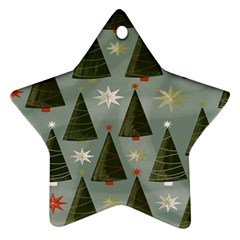 Christmas Trees Pattern Ornament (star)