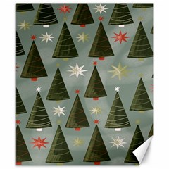 Christmas Trees Pattern Canvas 8  X 10  by artworkshop