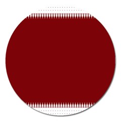 Christmas Red Graphic Magnet 5  (round)