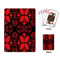 Christmas Red Black Xmas Gift Playing Cards Single Design (rectangle) by artworkshop