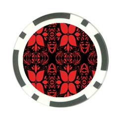 Christmas Red Black Xmas Gift Poker Chip Card Guard (10 Pack) by artworkshop