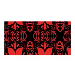 Christmas Red Black Xmas Gift Satin Wrap 35  X 70  by artworkshop