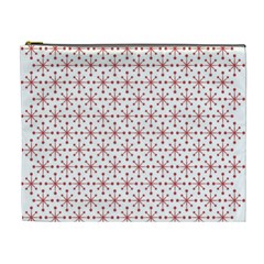 Christmas Pattern Red Stars Cosmetic Bag (xl) by artworkshop