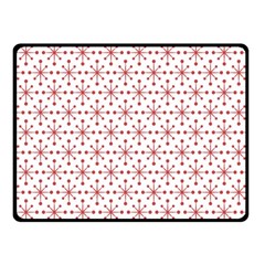 Christmas Pattern Red Stars Fleece Blanket (small) by artworkshop