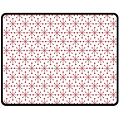 Christmas Pattern Red Stars Double Sided Fleece Blanket (medium)  by artworkshop