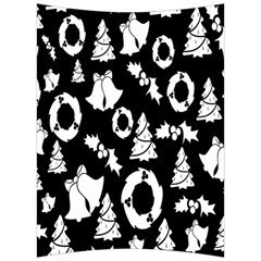 Black Card Christmas December Back Support Cushion by artworkshop