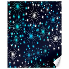 Abstract Pattern Snowflakes Canvas 11  X 14  by artworkshop