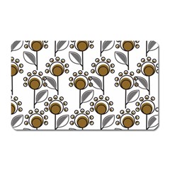 Daisy Minimalist Leaves Magnet (rectangular) by ConteMonfrey