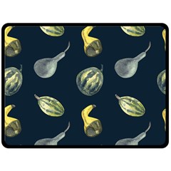 Vintage Vegetables Zucchini  Double Sided Fleece Blanket (Large) 