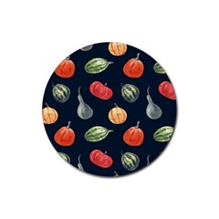 Vintage Vegetables  Rubber Coaster (round) by ConteMonfrey