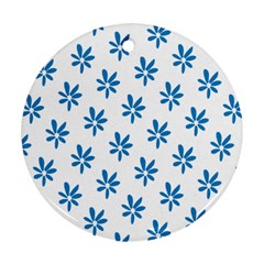 Little Blue Daisies  Ornament (round) by ConteMonfrey