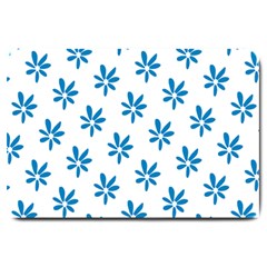 Little Blue Daisies  Large Doormat  by ConteMonfrey