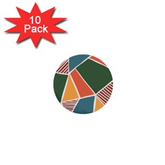 Geometric Colors   1  Mini Buttons (10 Pack)  by ConteMonfrey