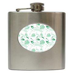 Green Nature Leaves Draw   Hip Flask (6 Oz) by ConteMonfrey