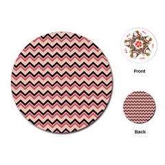 Geometric Pink Waves  Playing Cards Single Design (round) by ConteMonfrey