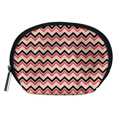 Geometric Pink Waves  Accessory Pouch (medium) by ConteMonfrey