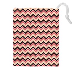 Geometric Pink Waves  Drawstring Pouch (4xl) by ConteMonfrey