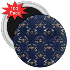 Blue Golden Bee 3  Magnets (100 Pack) by ConteMonfrey