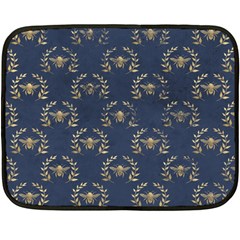 Blue Golden Bee Double Sided Fleece Blanket (mini)  by ConteMonfrey