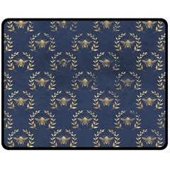 Blue Golden Bee Fleece Blanket (medium)  by ConteMonfrey