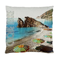 Beach Day At Cinque Terre, Colorful Italy Vintage Standard Cushion Case (two Sides) by ConteMonfrey