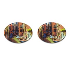 Venice Canals Art   Cufflinks (oval) by ConteMonfrey