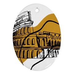 Colosseo Draw Silhouette Ornament (oval) by ConteMonfrey