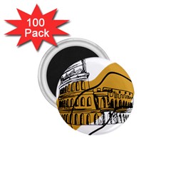 Colosseo Draw Silhouette 1 75  Magnets (100 Pack)  by ConteMonfrey