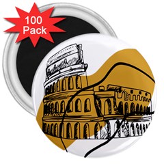 Colosseo Draw Silhouette 3  Magnets (100 Pack) by ConteMonfrey